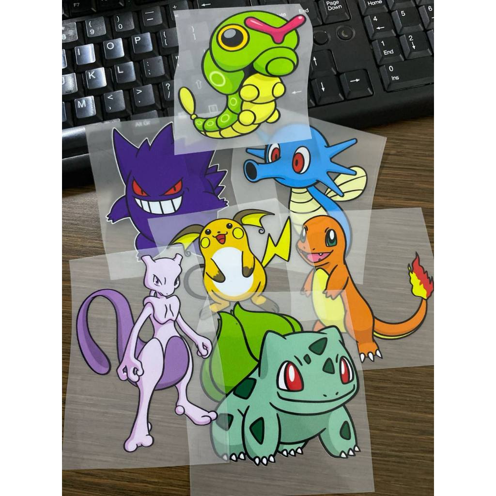 

SABLON STIKER DTF SATUAN VERSI POKEMON UKURAN 8 - 9 CM