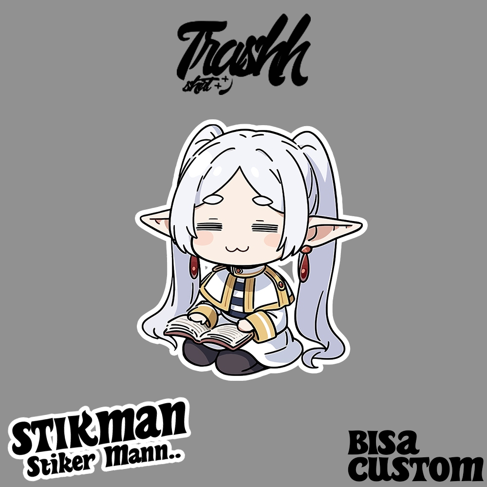 

Trshhshrt Stiker Anime Sousou no Frieren Chibi Vinyl Anti Air
