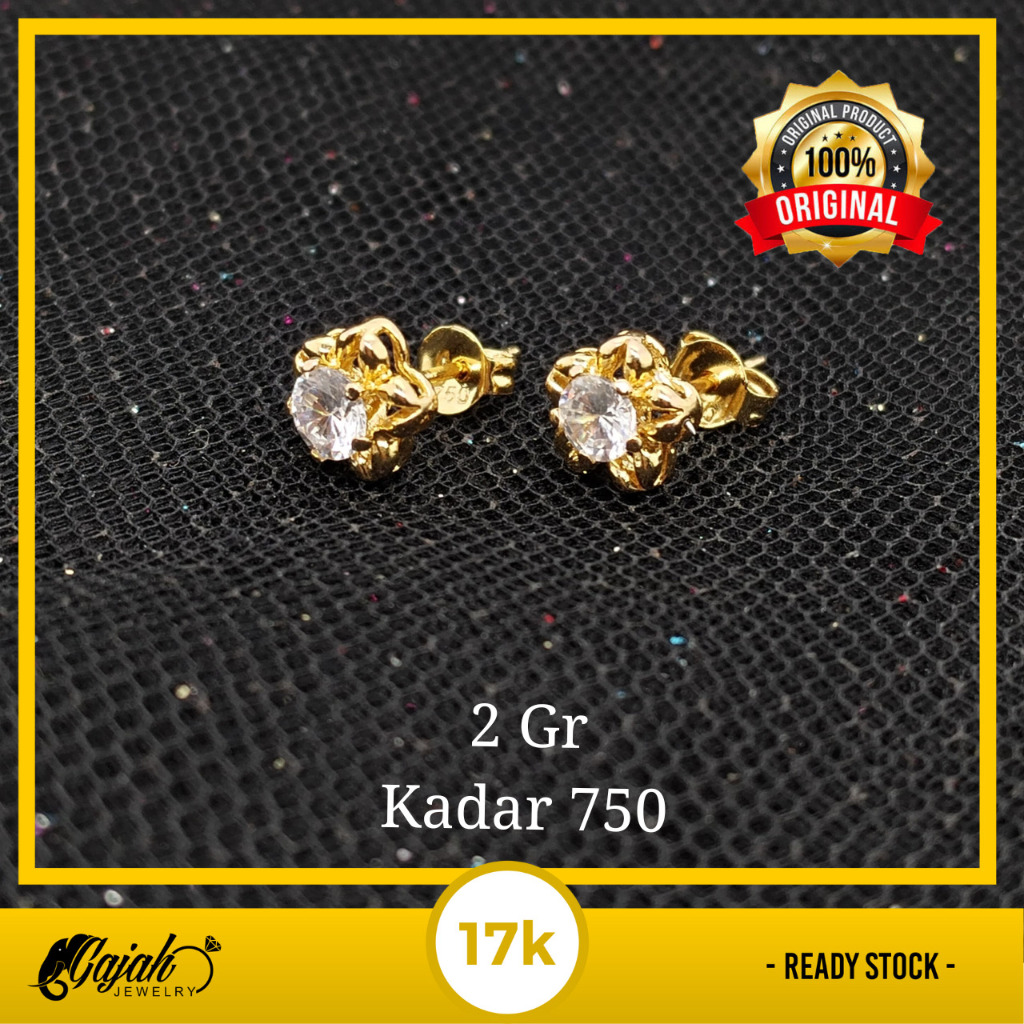 Anting Emas 17K - Toko Emas Gajah Online - 2 Gr - 6721