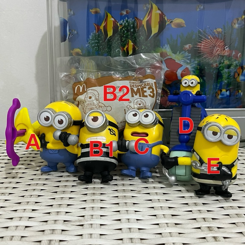 figure mainan minion mcdonald mcd mekdi