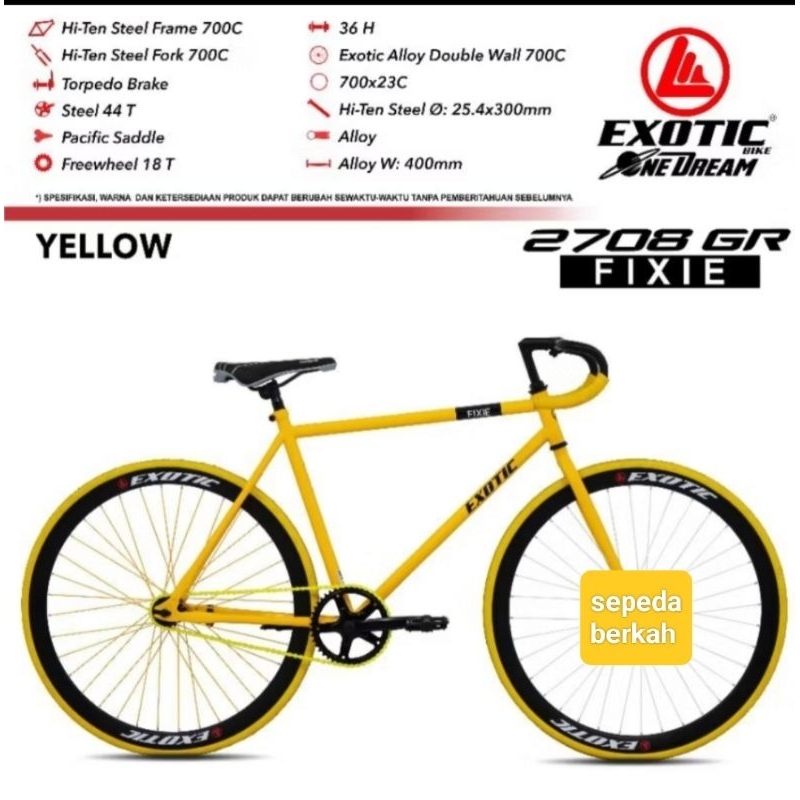 sepeda fixie exotic et 2708 gr remnya torpedo