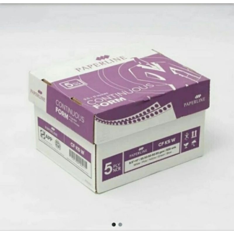 

Paperline Continous Form K5 Utuh / CF K5 W PRS (Bagi 2) uk 9,5 x 11" - Box isi 500 Sets.