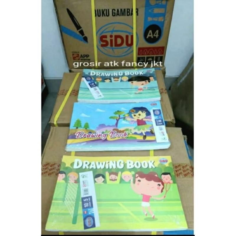 

( 200 Buku / KARTON ) Buku Gambar Drawing Book A4 Sidu