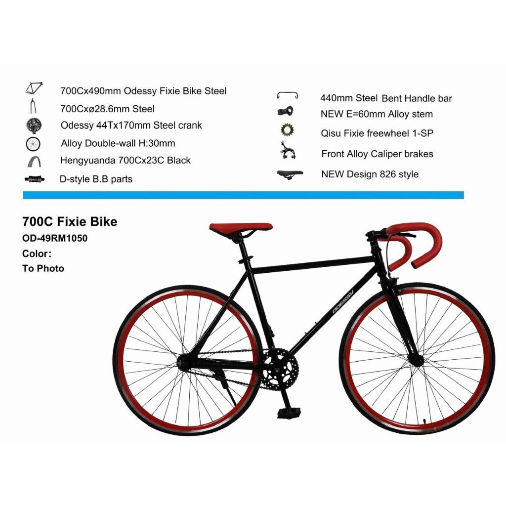 SEPEDA FIXIE ODESSY SIZE 49 DAN 52 DISC BRAKE UBRAKE FULLBIKE 700C STANG BALAP DROPBAR SIZE 49 DAN 5