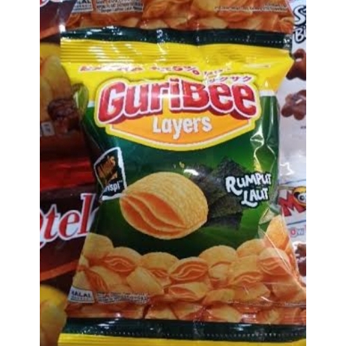 

SNACK GURIBEE Layers Rumput Laut RENCENG - ( HARGA 1 RENCENG )