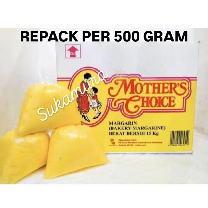 

MOTHERS CHOICE Mentega/Margarin. Repack 500gr/1Kg