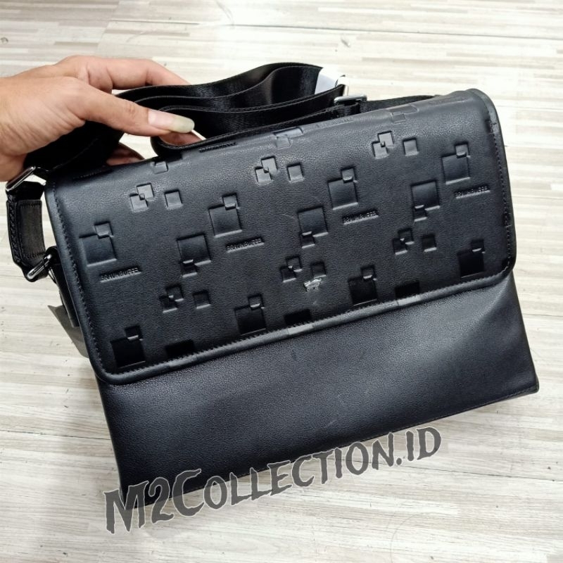 Messenger bag leather Braun Buffel tas selempang kulit pria