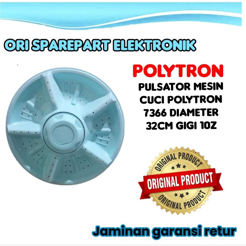 pulsator mesin cuci polytron pwm 7366  gigi as 10z