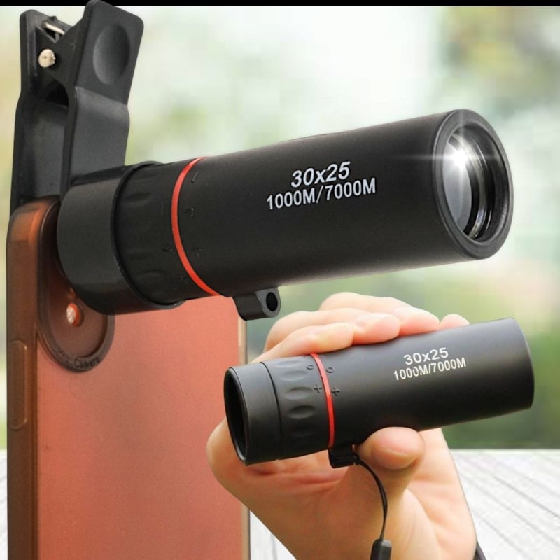 Teropong klip hp teleskop monokular Zoom telescope Compact 700 meter 10x lensa BAK4
