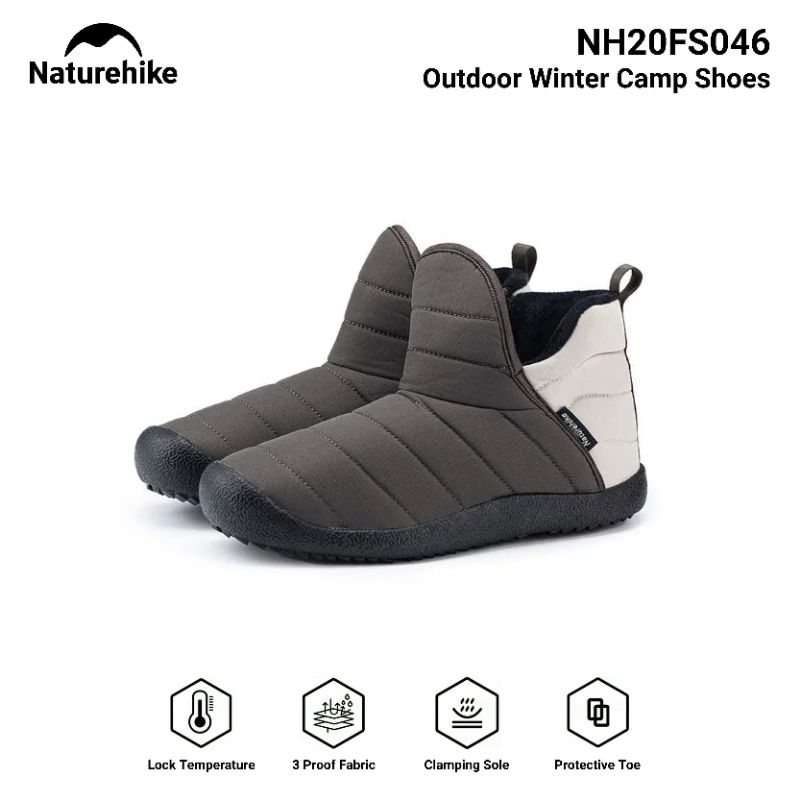 SEPATU CAMPING WATERPROOF NATUREHIKE NH20FS046 PENDAKI GUNUNG OUTDOOR WARM CAMP SHOES SEPATU MUSIM D