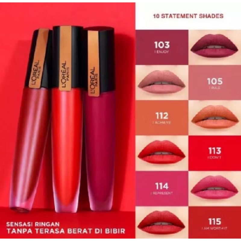 Loreal Rouge Signature Matte Color Lip Cream