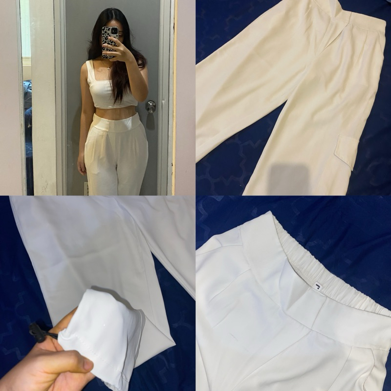 (PRELOVED) Kulot Highwaist putih