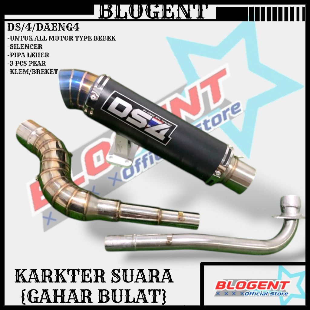 KNALPOT DAENG4/DS4 JUPITER REVO VEGA SUPRA125 KARISMA SMAZ BLADE ASTRA GREND DLL