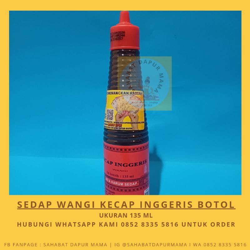 

Sedap Wangi Kecap Inggeris Botol 135ml