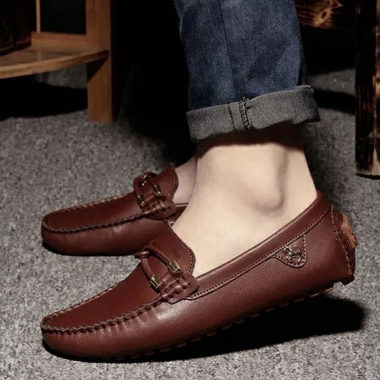 Sepatu Kulit Pria Keren Casual Hitam Sapi Asli 1 Kantor Playboy Terbaru Kerja Pantofel Formal Cowok