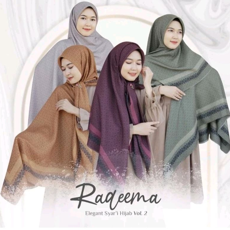 MIINAH - Hijab Segi Empat Syari Voal Premium Jumbo Raqeema 140x140 Hijab Printing Laser Cut Nyaman A