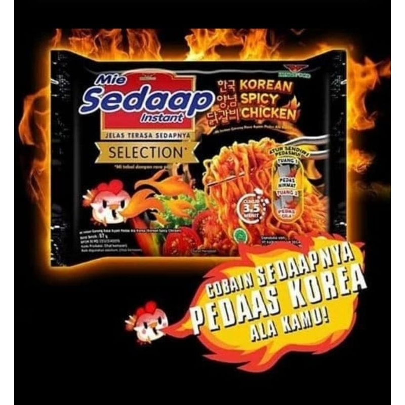 

5 pcs mie sedap instan selection Korean spicy chicken