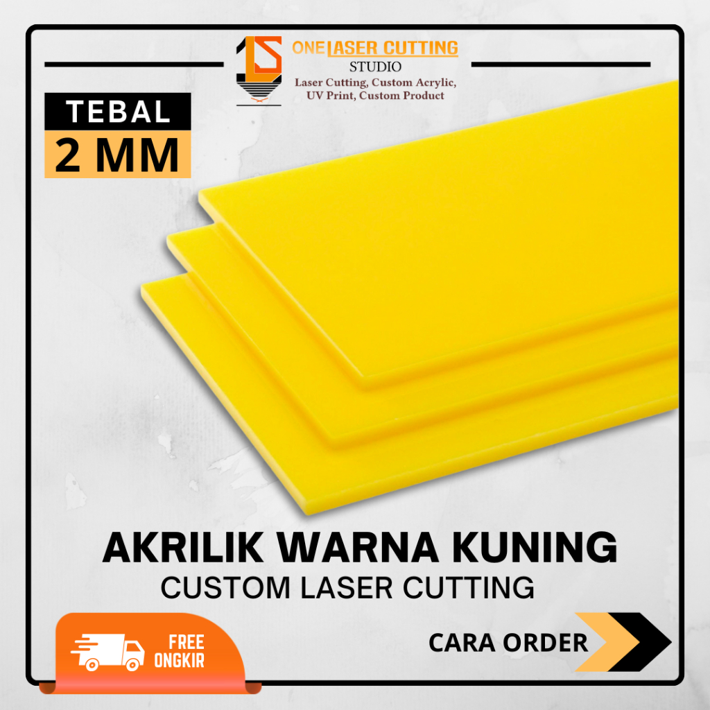 

Akrilik Kuning Lembaran 2mm Custom Laser Cutting