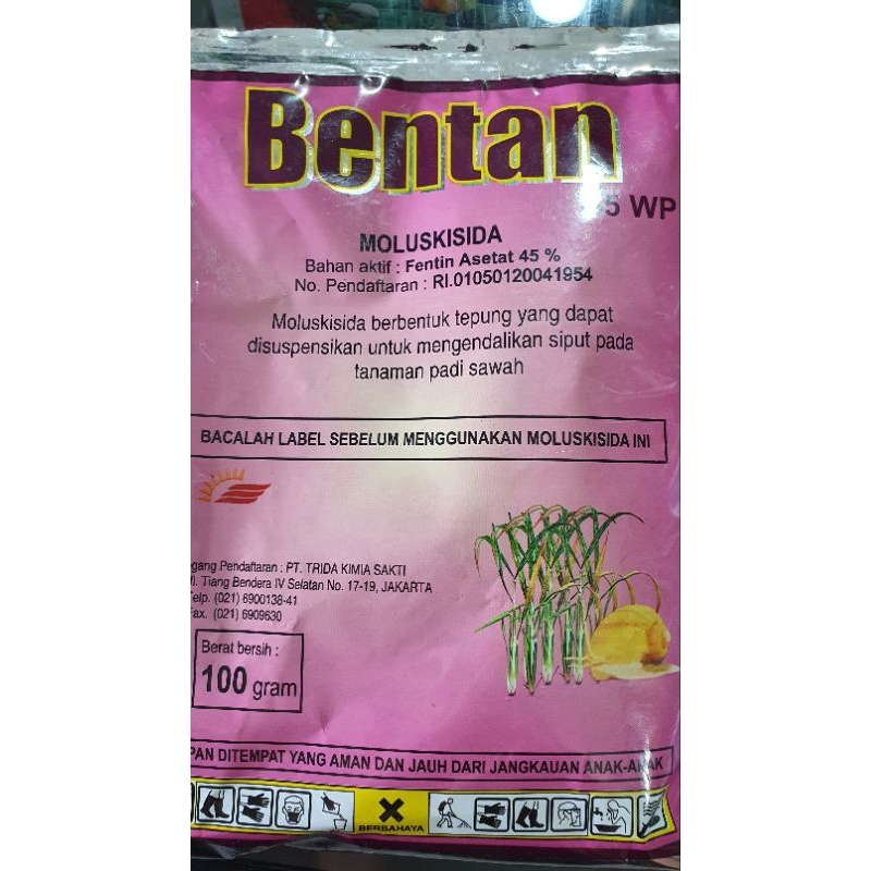 Pembasmi Keong/siput Bentan 45WP 100gr/Bentan Pink