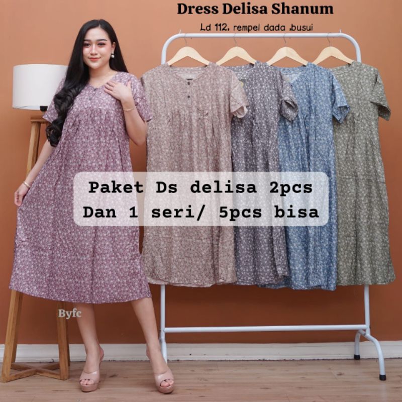 DASTER  DELISA/ DRESS KEKINIAN ,DASTER MURAH ,DASTER RAYON BUSUI, DRESS KEKINIAN.
