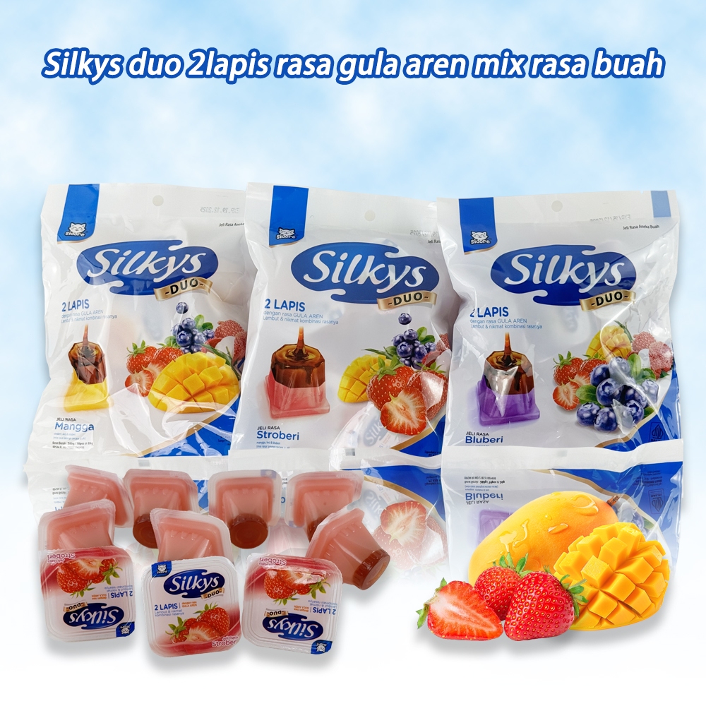 

Silkys duo 2 lapis rasa gula aren mix rasa buah