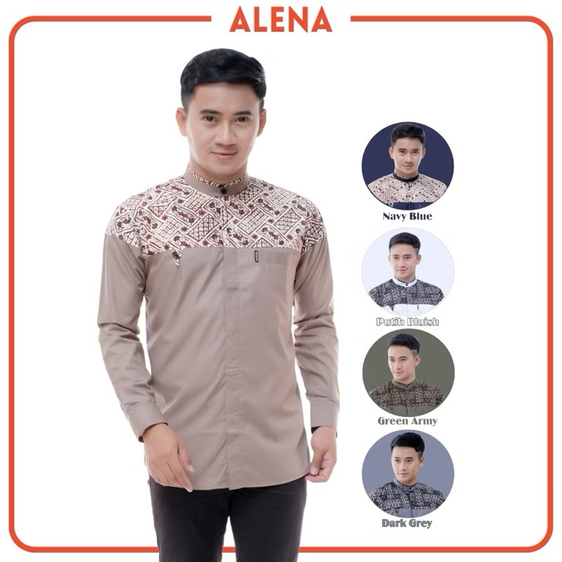 Baju Koko Motif Farhan | Kemko Farhan Atasan Baju Koko Motif Batik