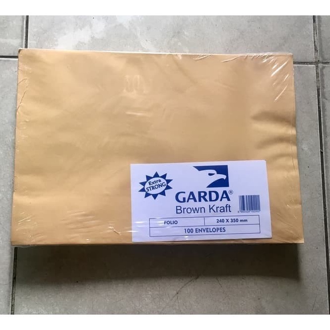 

8r Model Terkini Amplop Coklat Ukuran Folio F4 Isi 1 lembar Merk Garda H8