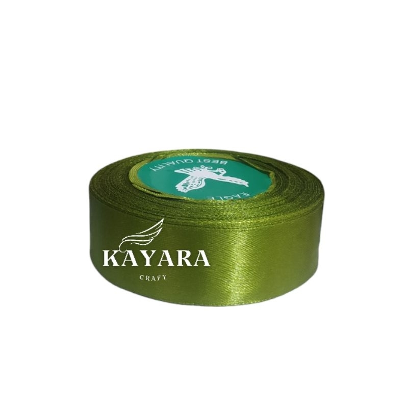 

Pita Satin Murah Olive Tua 2,5cm/Satin Ribbon/Pita Kado Buket Bunga Hampers/Pita Krajinan Dan Dekorasi Warna Hijau Lumut