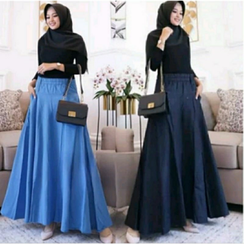 ROK PAYUNG  JEANS SUPER JUMBO WANITA / ROK  PAYUNG AIRFLOOW / ROK FLANEL JUMBO BIGSIZE / ROK PAYUNG 