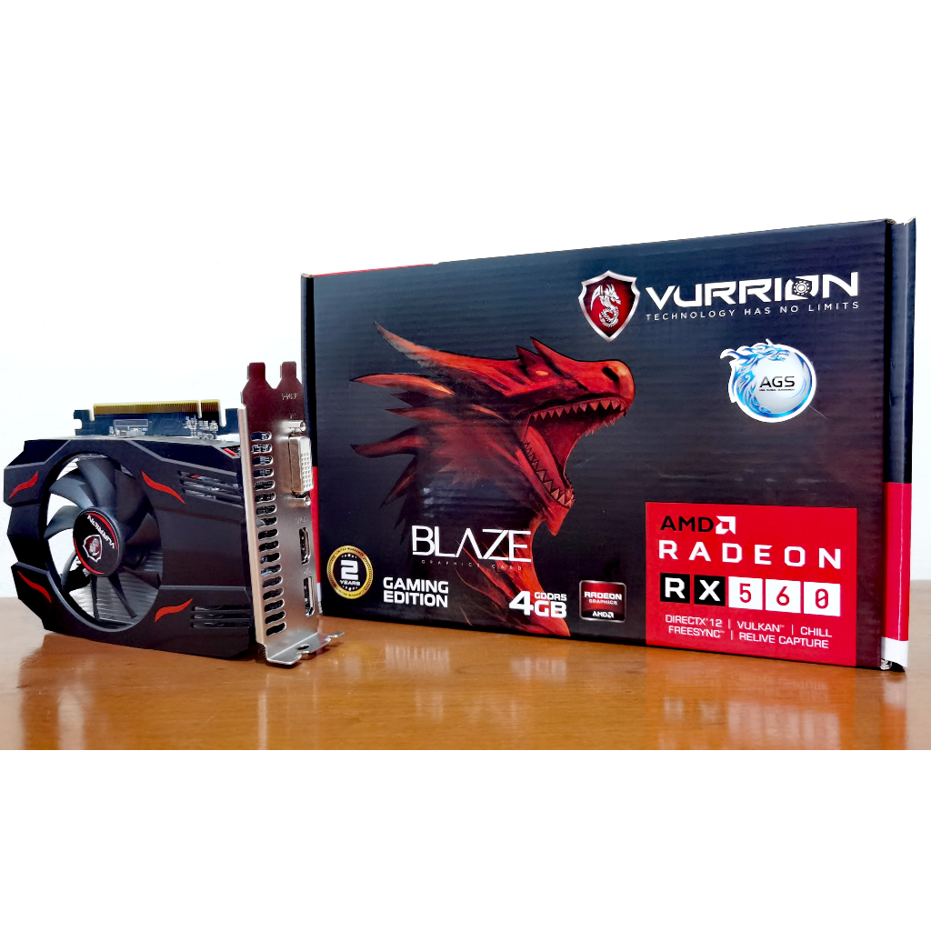 VGA AMD Radeon RX 560 RX560 4GB DDR5 Vurrion Blaze Baru Garansi Resmi 2 Tahun