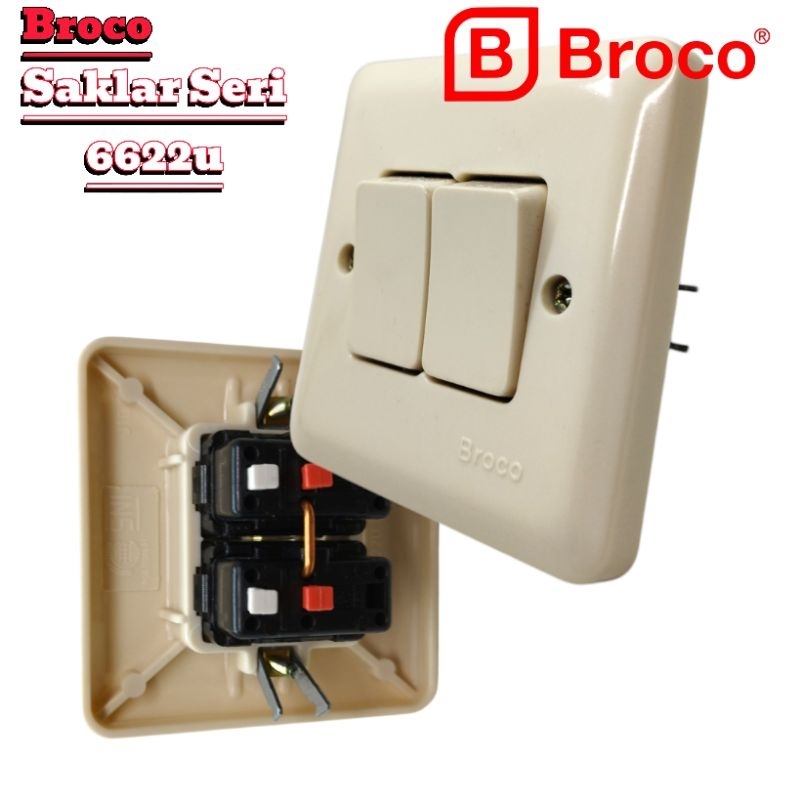 Saklar broco seri 2/saklar broco/saklar ganda broco(6622u)