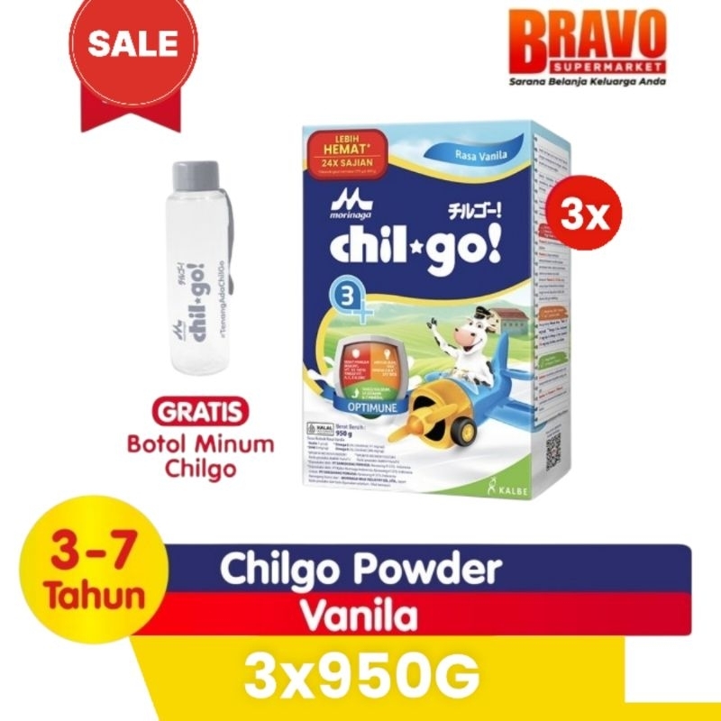 

Chil go 3+ Vanilla || Madu [3x 950 g Free Bottle]