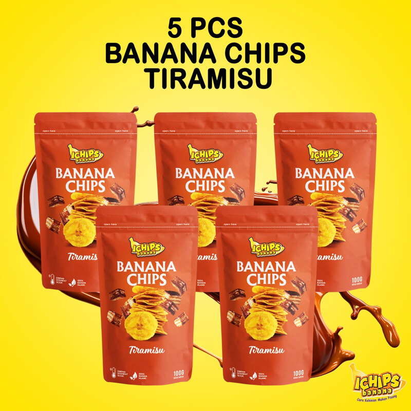 

BANANA ICHIPS TIRAMISU KERIPIK PISANG LUMER ENAK YUMMY (PAKET BUNDLING ISI 5 PCS)