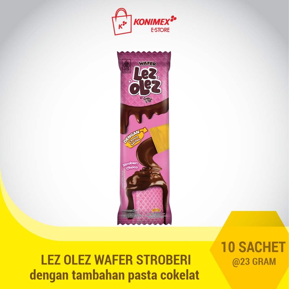 

Chocolito Wafer Lez Olez Stroberi 23g - 10 sachet