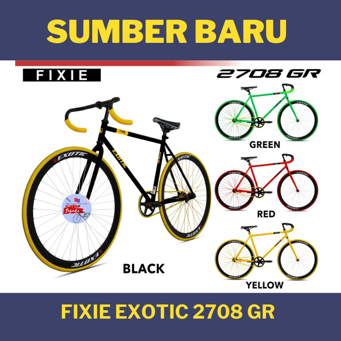 Sepeda Fixie Exotic 2708 GR 700cc Rem Torpedo Fixed Gear