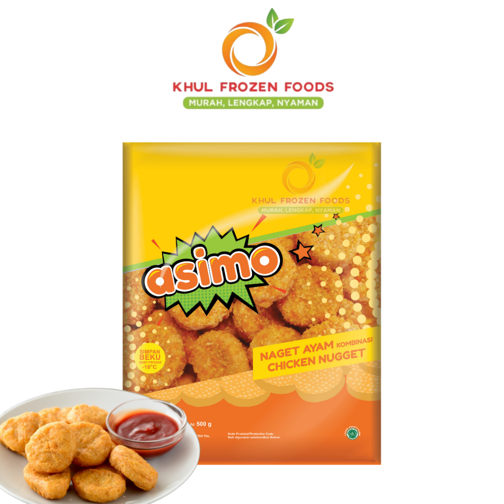 

Asimo Nugget Ayam 500gr/ ASIMO/ Chicken nugget/ Nugget Ayam Bulat/ Nugget