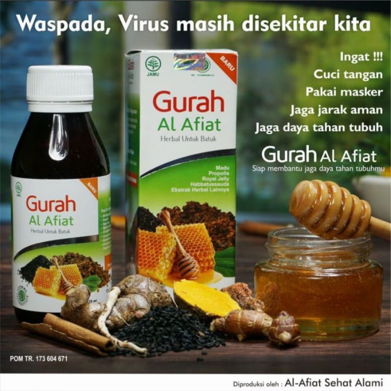 

MADU GURAH AL AFIAT/MADU GURAH/MADU BATUK/OBAT BATUK PILEK/OBAT BATUK HERBAL/OBAT PELEGA PERNAPASAN