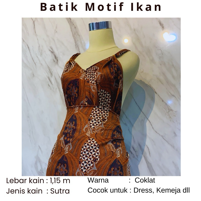 Kain Batik Sutera Motif Ikan