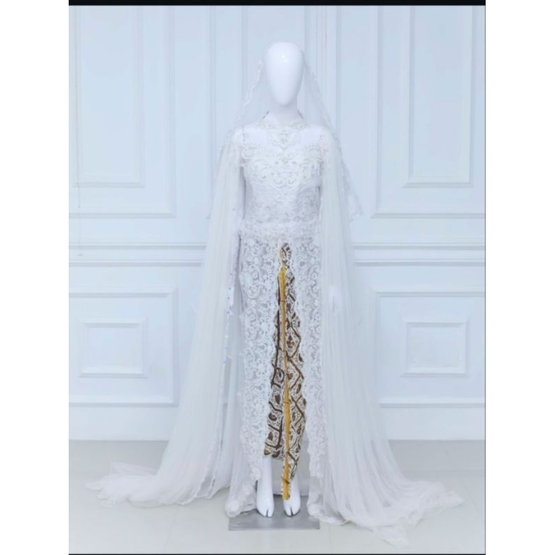kebaya putih akad saja bekas TANPA SLAYER BAHU
