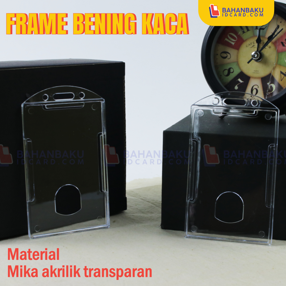

FRAME BENING KACA / Frame BENING TRANSPARANT Casing Tempat ID Card Holder Portrait