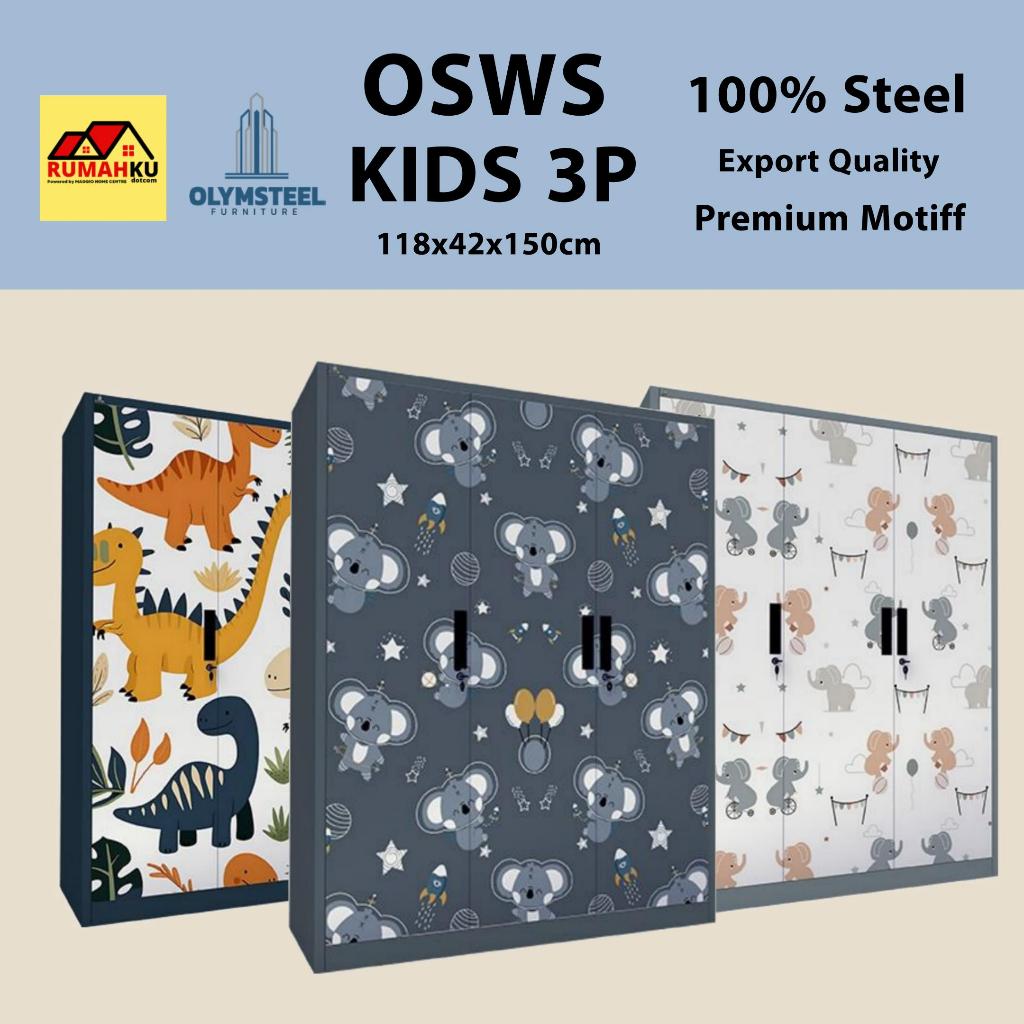 LEMARI PAKAIAN ANAK BESI - LEMARI PAKAIAN BESI - LEMARI BESI - OSWS KIDS - OLYMSTEEL