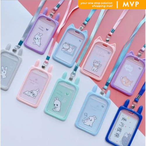 

MVP Name Tag Lanyard Gantungan Kartu Karakter Kelinci ID Card Holder Akses MRT Busway E-Money