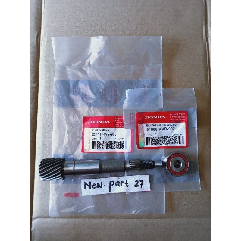 As puly (KVY) + bearing cvt 6002 beat karbu/spacy karbu/Scoopy karbu