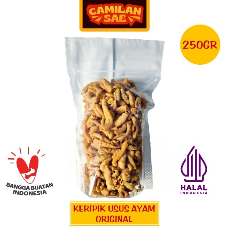 

KERIPIK USUS AYAM CRISPY ORIGINAL KEMASAN 250 GRAM