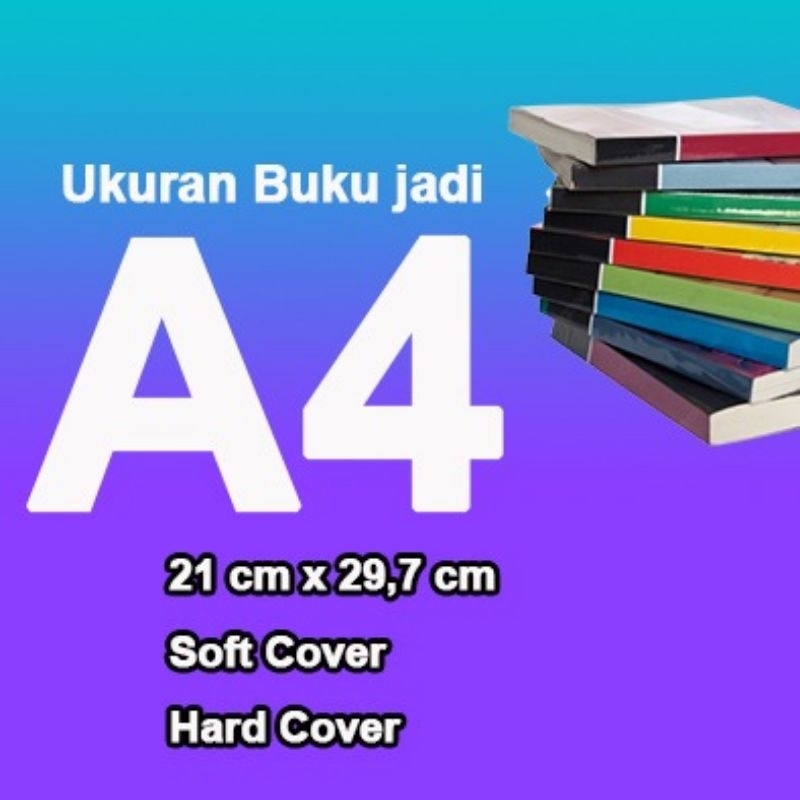 

Cover Buku, Ukuran A4, Soft Cover, Hard Cover, Kertas Art Paper