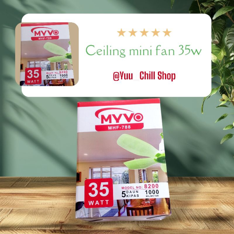 KIPAS ANGIN GANTUNG / KIPAS GANTUNG PLASTIK / MINI FAN MYVO / CEILING MINI FAN MYVO / KIPAS GANTUNG 