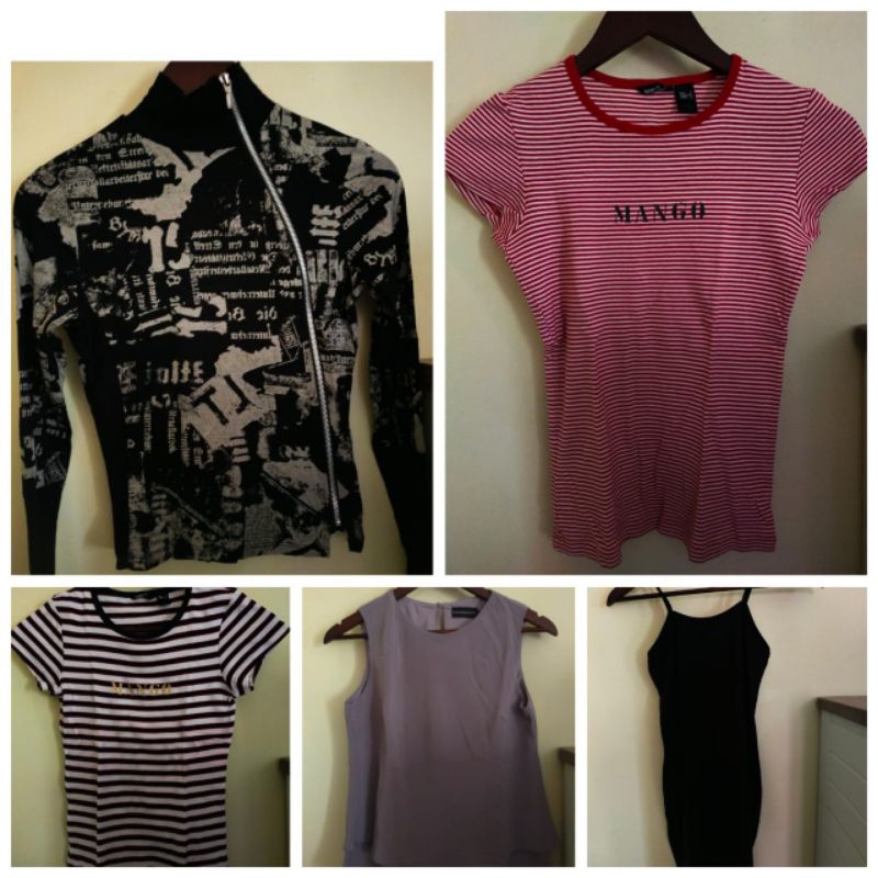 kaos baju atasan mango axara executive preloved