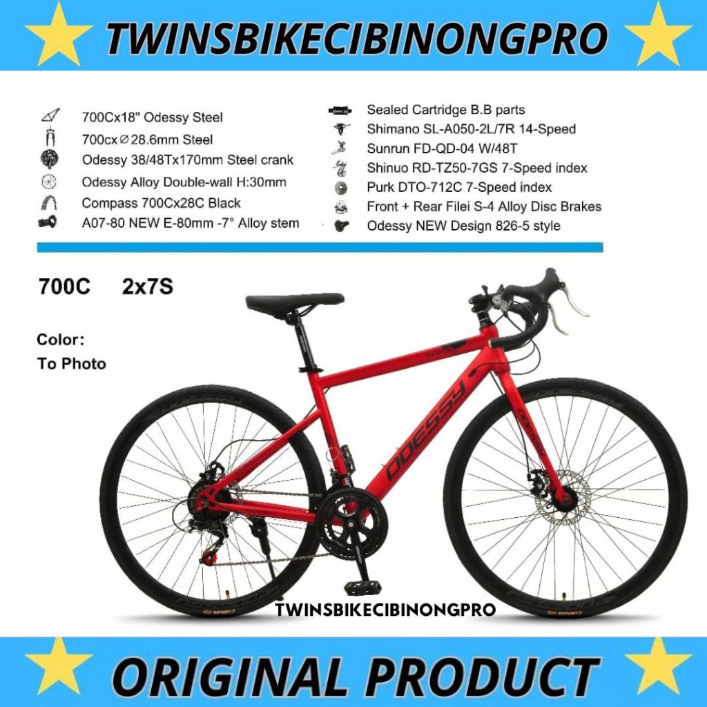 Sepeda Road bike Odessy Xeon 700 c