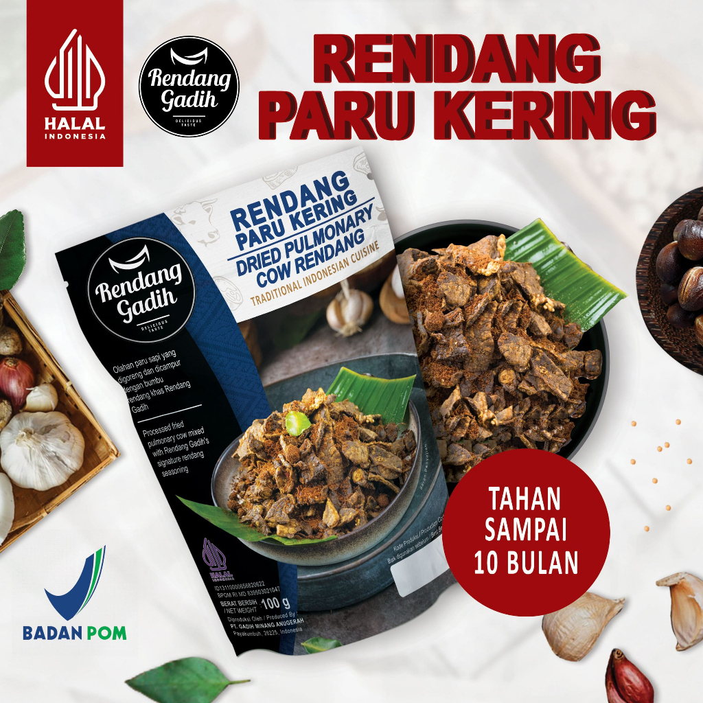 

Rendang Gadih Pyk - Rendang Paru Sapi Kering 100 g