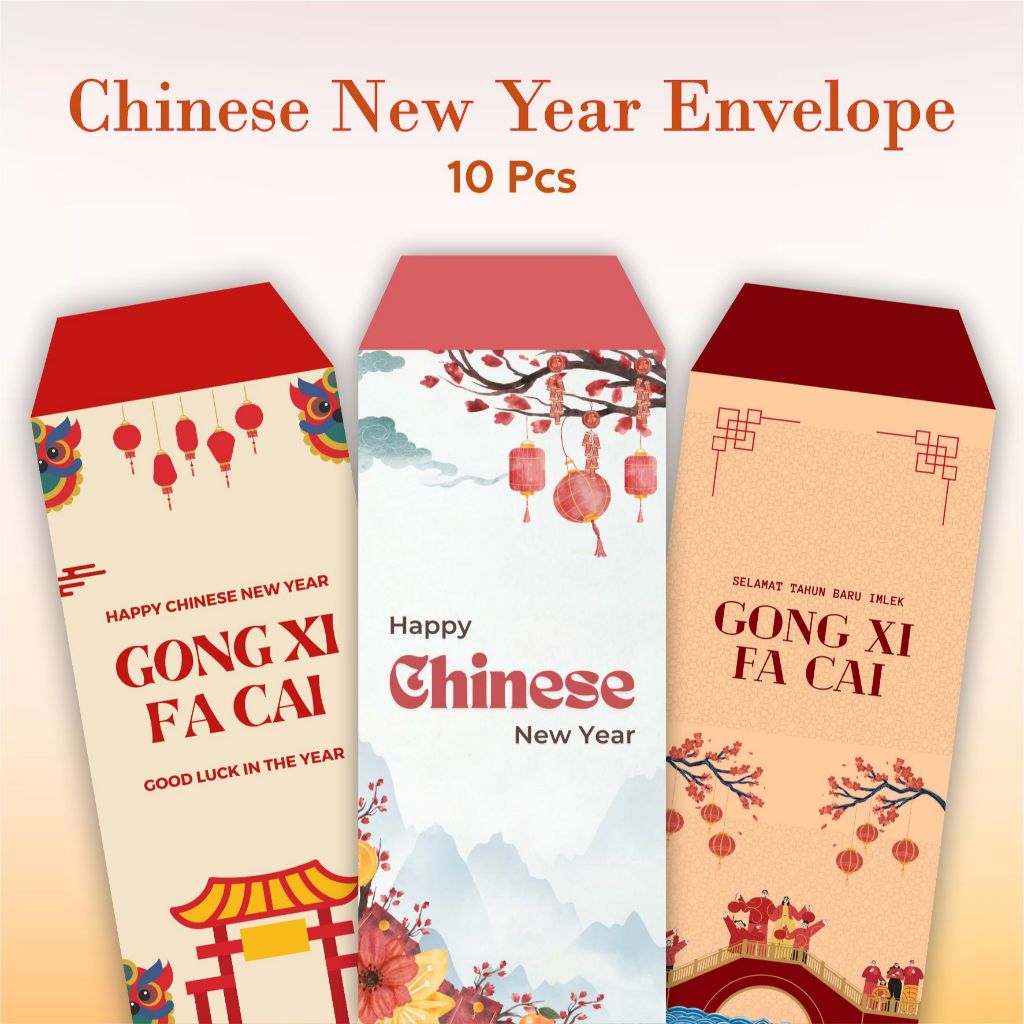 

(ISI 12 PCS) Angpao Imlek Motif Latar Aesthetic Desain Unik / Angpao Imlek Umum Ukuran Panjang / Angpao Imlek / Amplop Lebaran Cina / Gong Xi Fa Cai / Hong Bao Merah / Ampau Sincia Amplop Merah Murah / Amplop Cny Chinese New Year